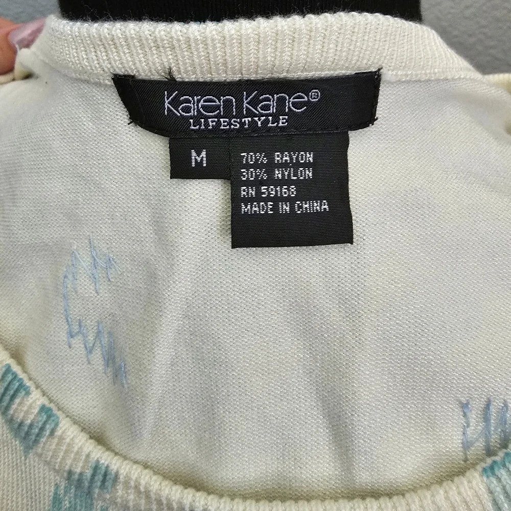 Vintage Karen Kane Sequin Leopard Sweater Top & Cardigan Medium - Picture 10 of 10